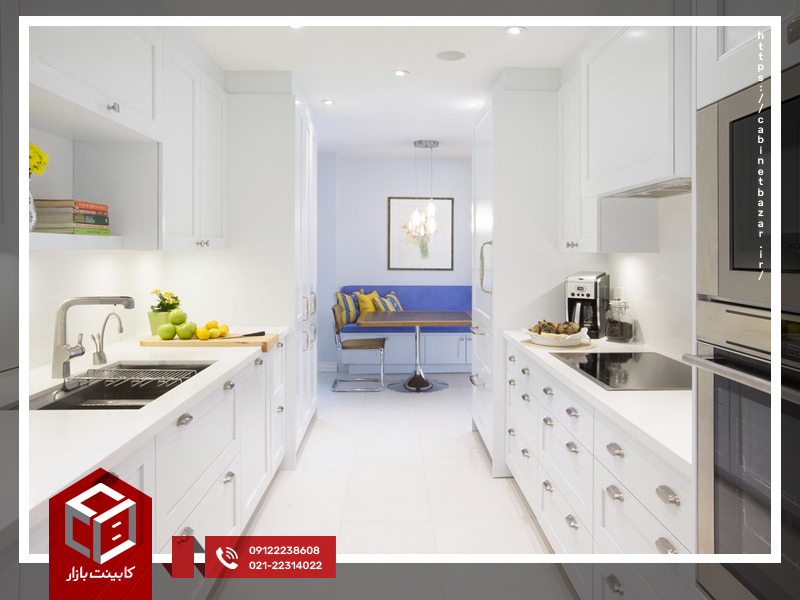 طراحی کابینت برای آشپزخانه ‌های باریک - کابینت بازار